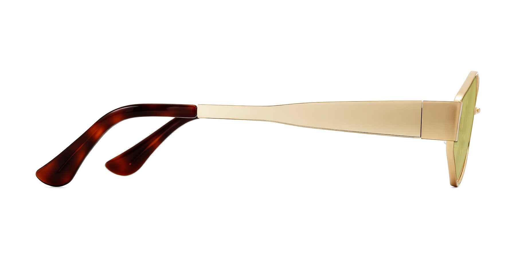 Side of Kadrid in Gold with Medium Champagne Tinted Lenses