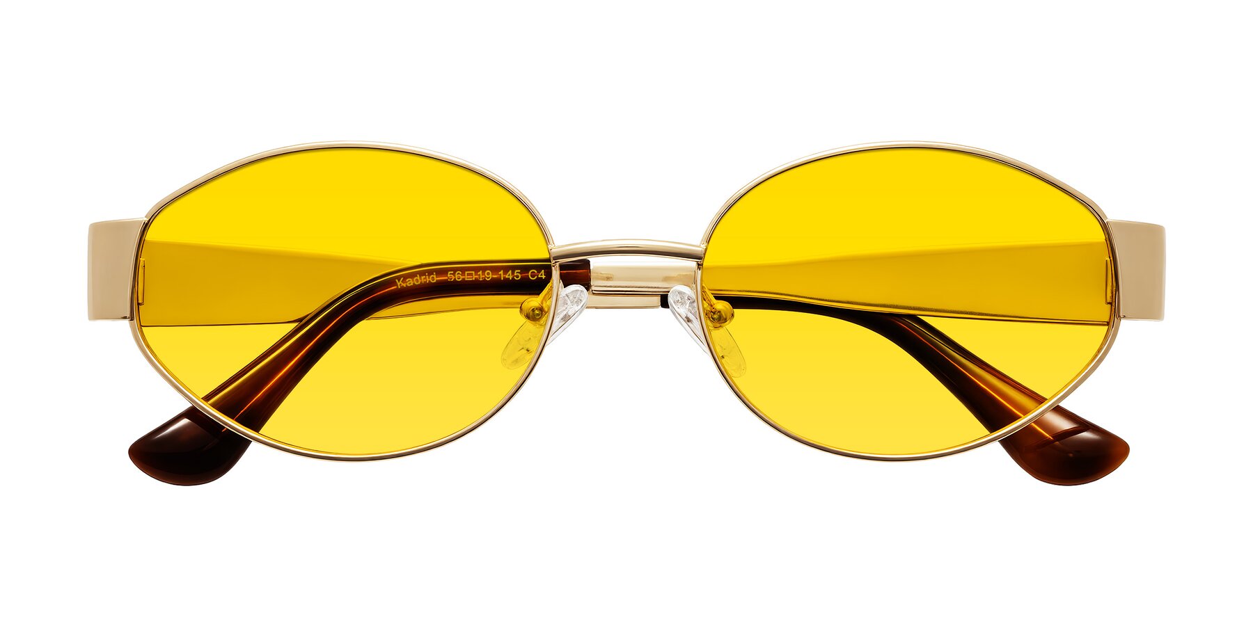 Folded Front of Kadrid in Gold with Yellow Tinted Lenses