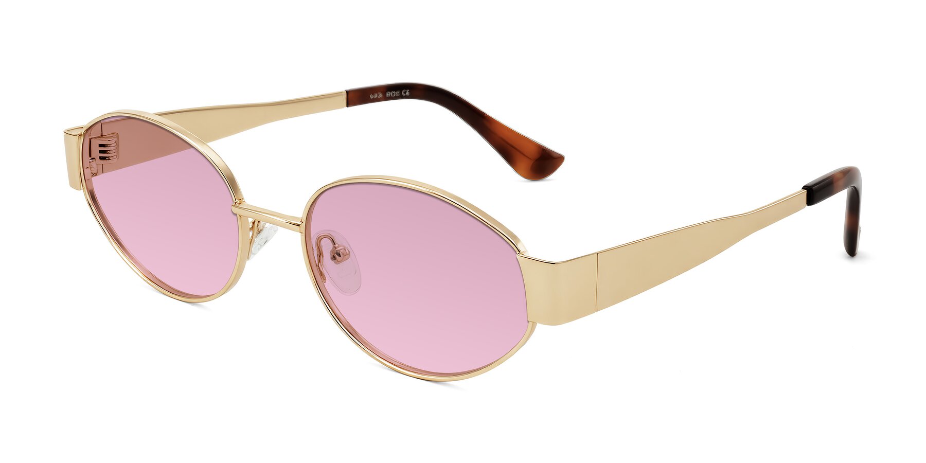 Angle of Kadrid in Gold with Light Wine Tinted Lenses