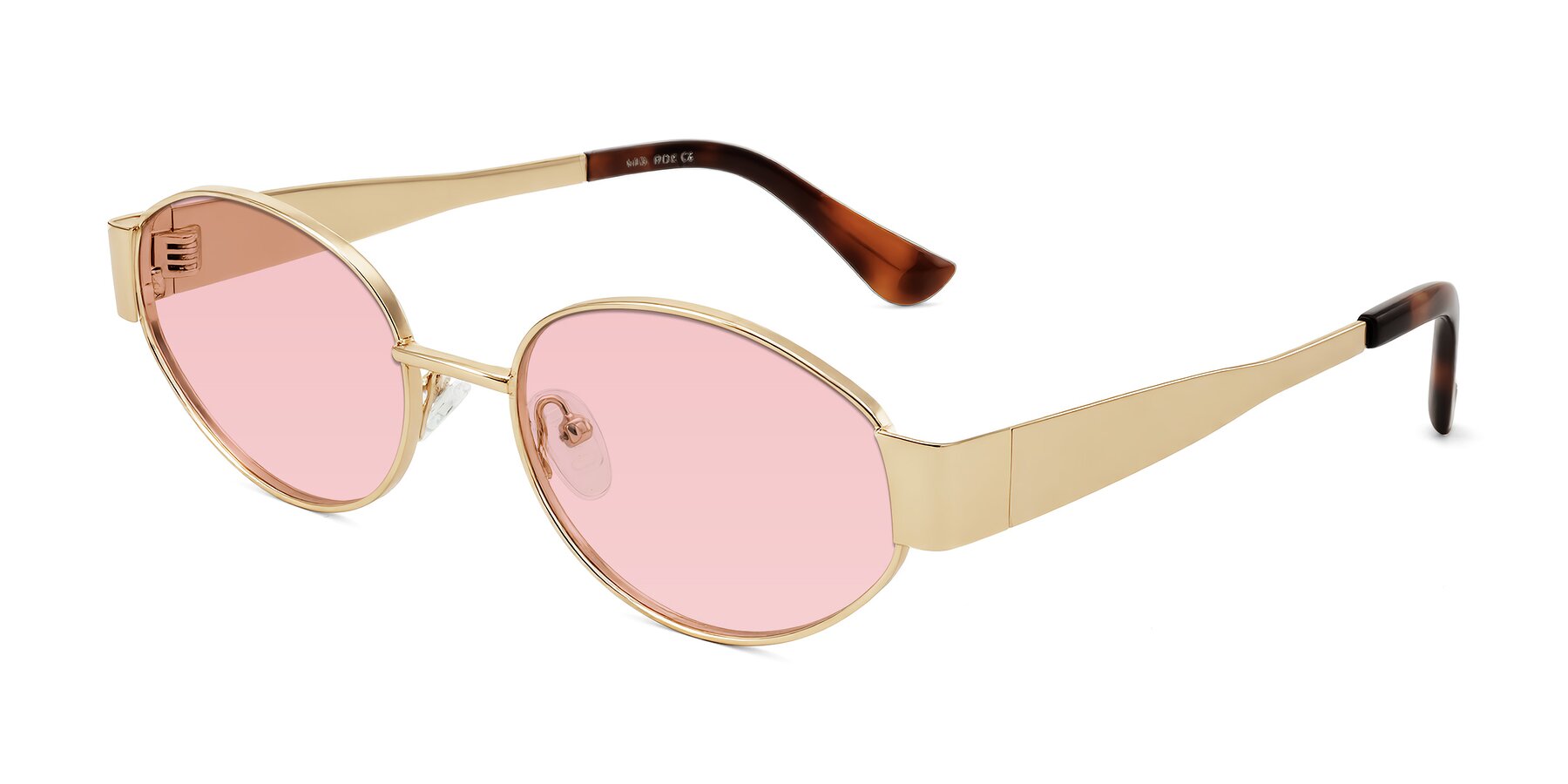 Angle of Kadrid in Gold with Light Garnet Tinted Lenses