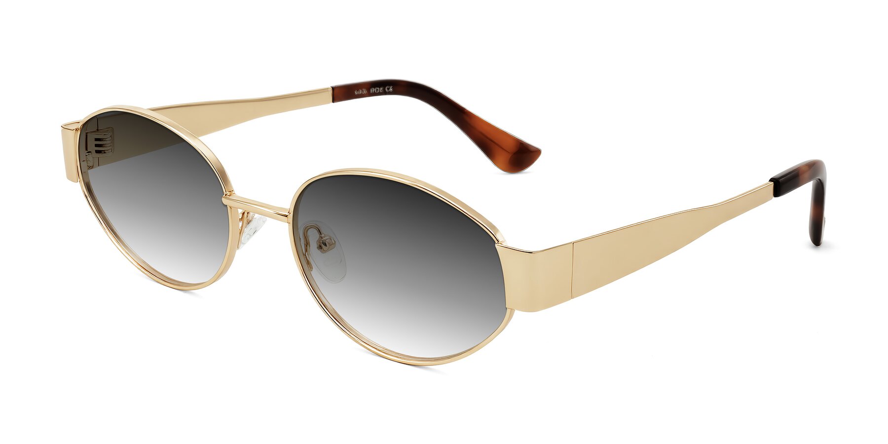 Angle of Kadrid in Gold with Gray Gradient Lenses