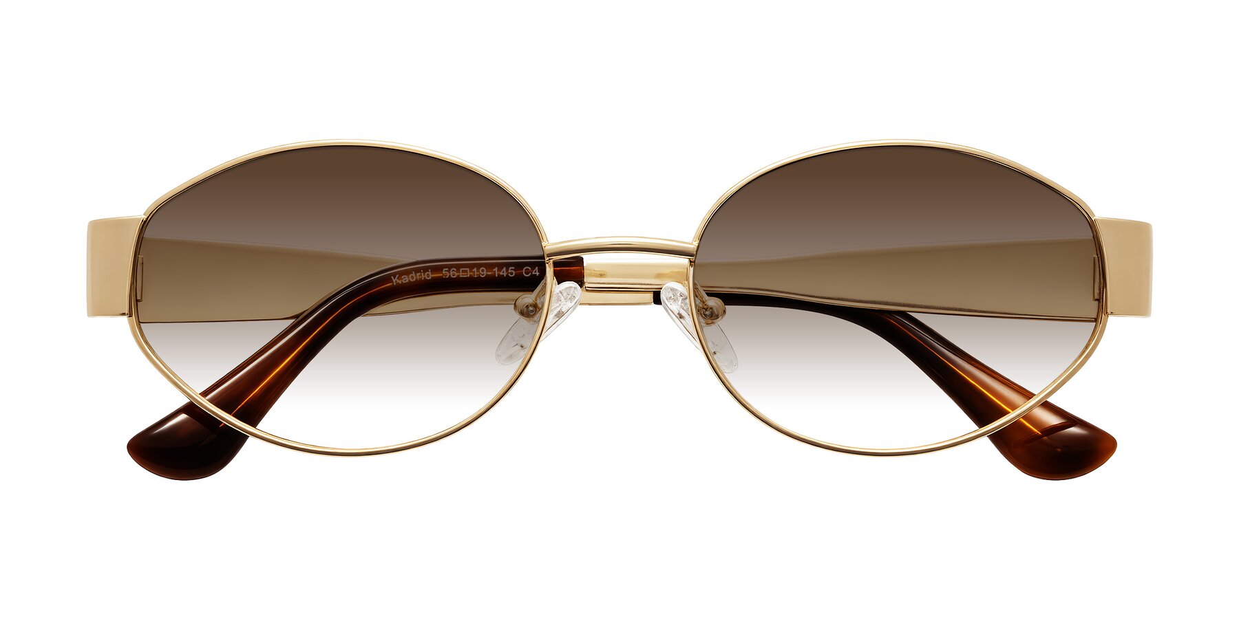 Folded Front of Kadrid in Gold with Brown Gradient Lenses