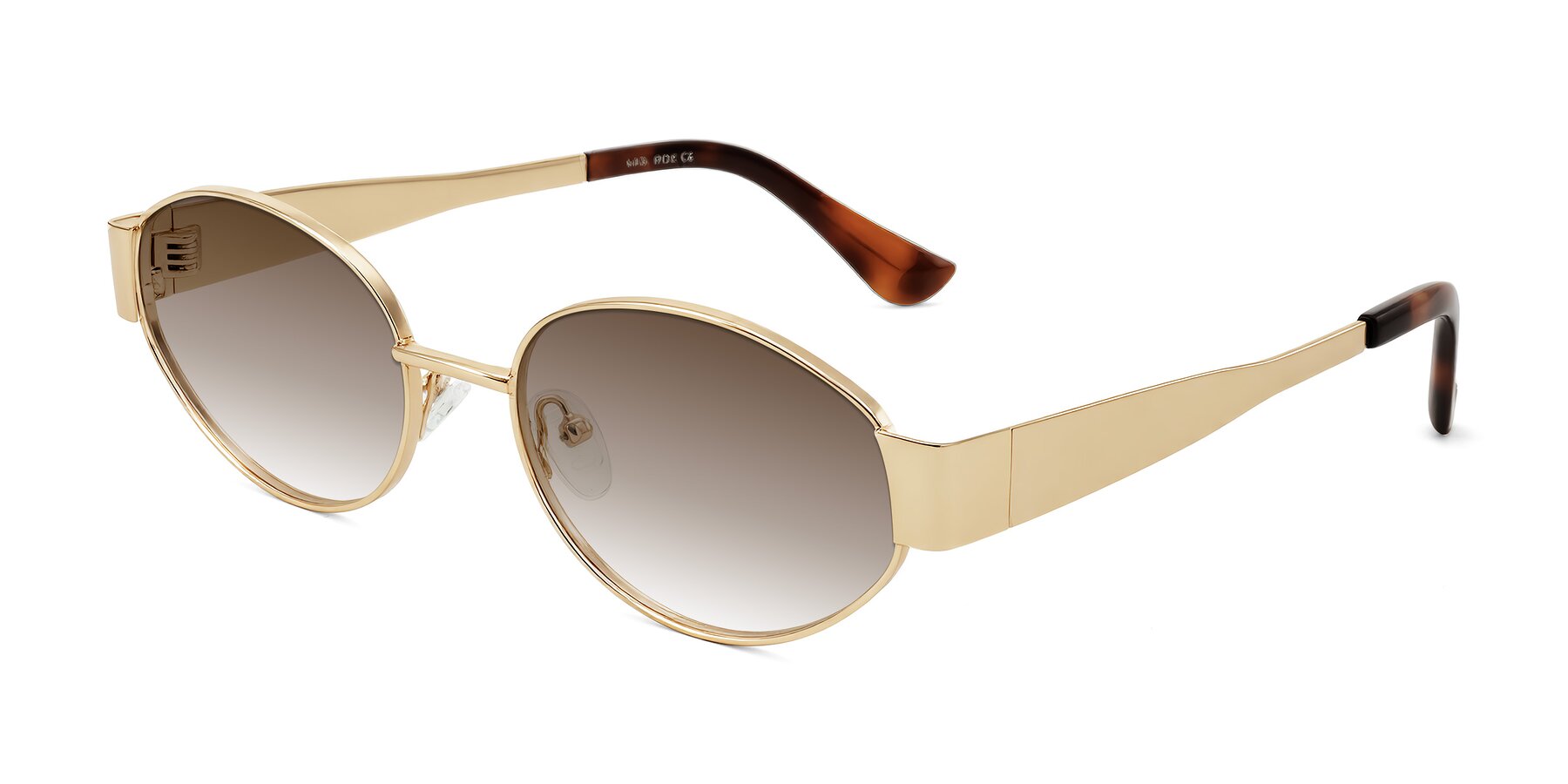 Angle of Kadrid in Gold with Brown Gradient Lenses