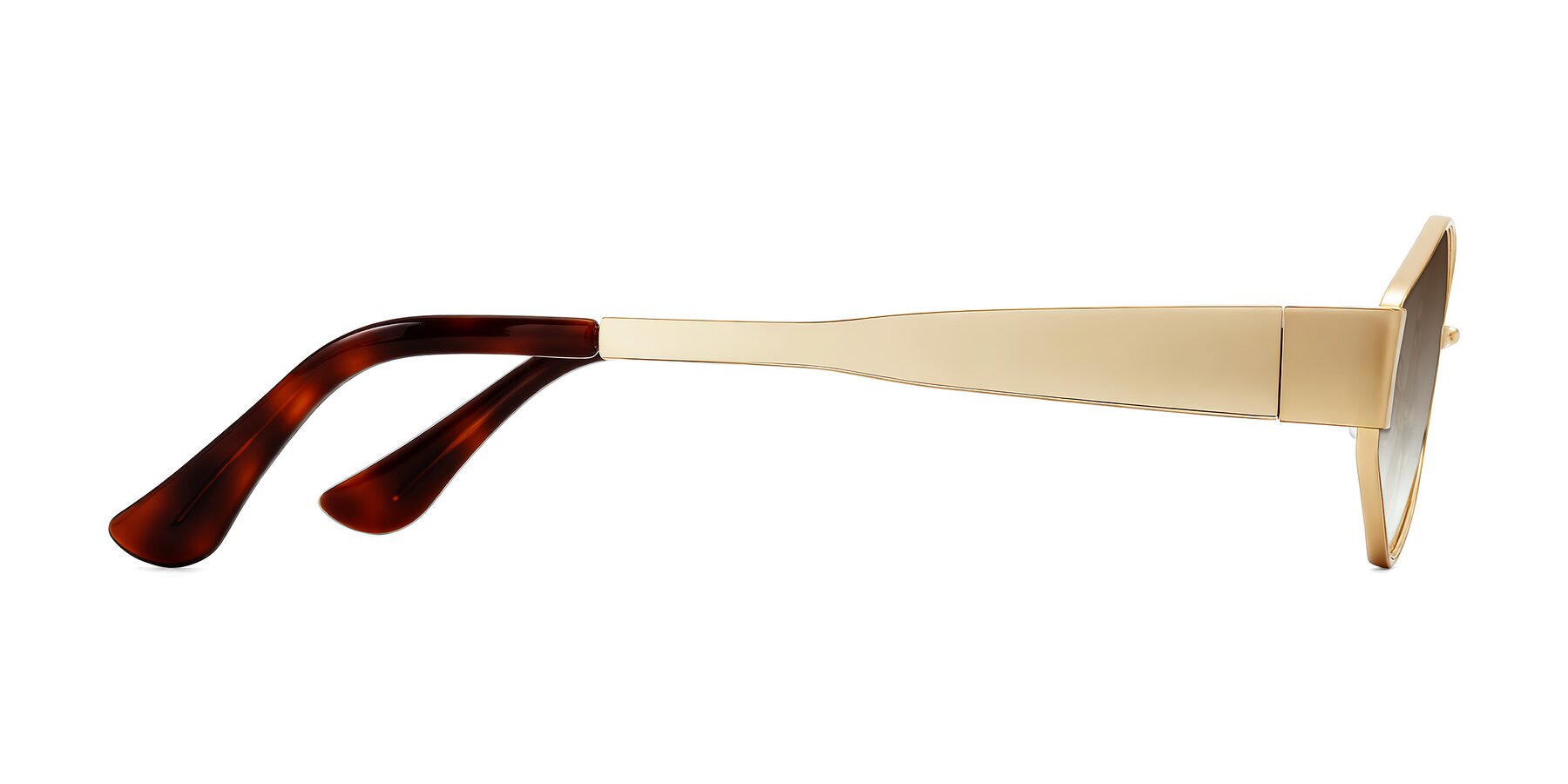 Side of Kadrid in Gold with Brown Gradient Lenses