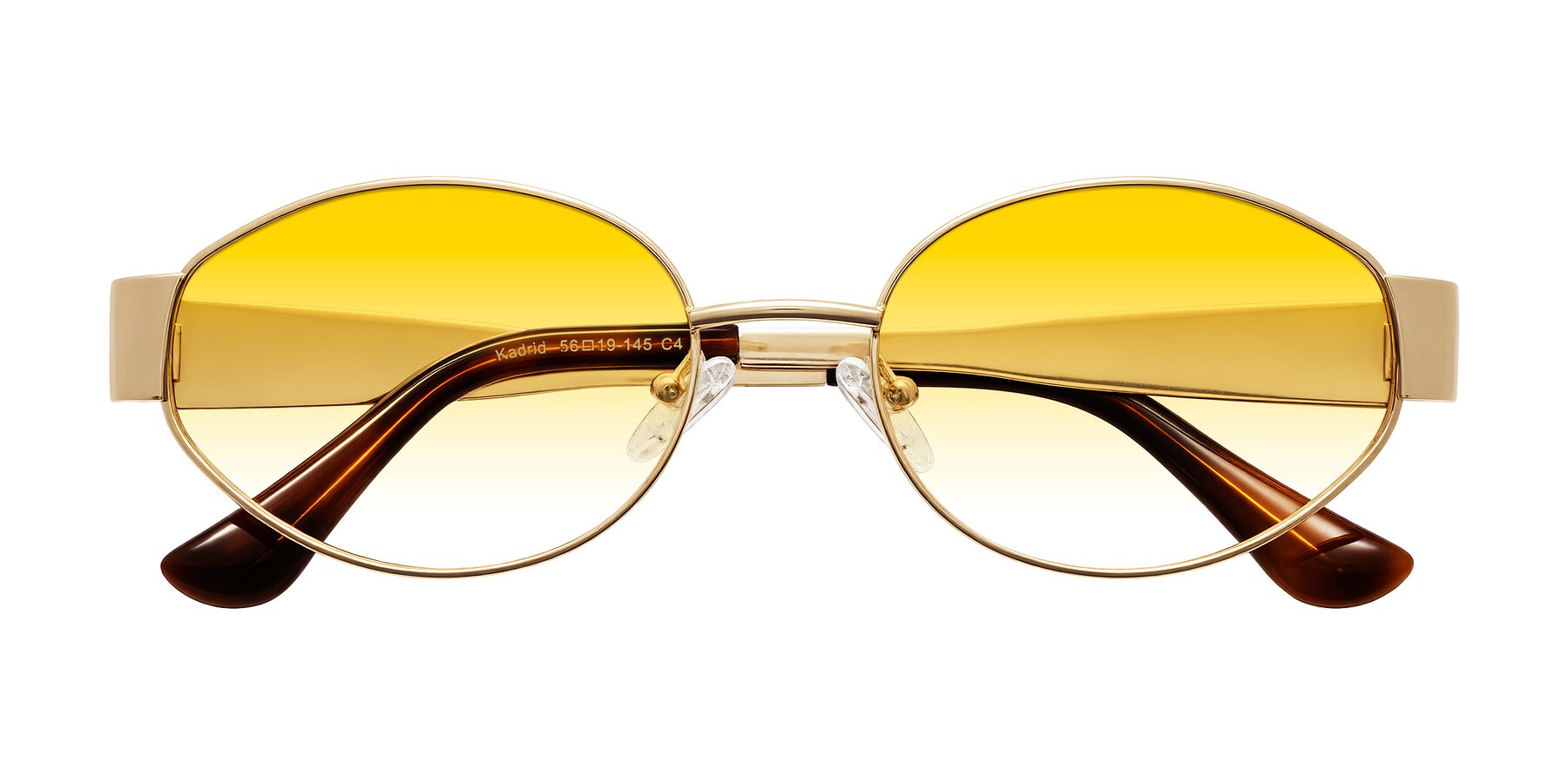 Folded Front of Kadrid in Gold with Yellow Gradient Lenses