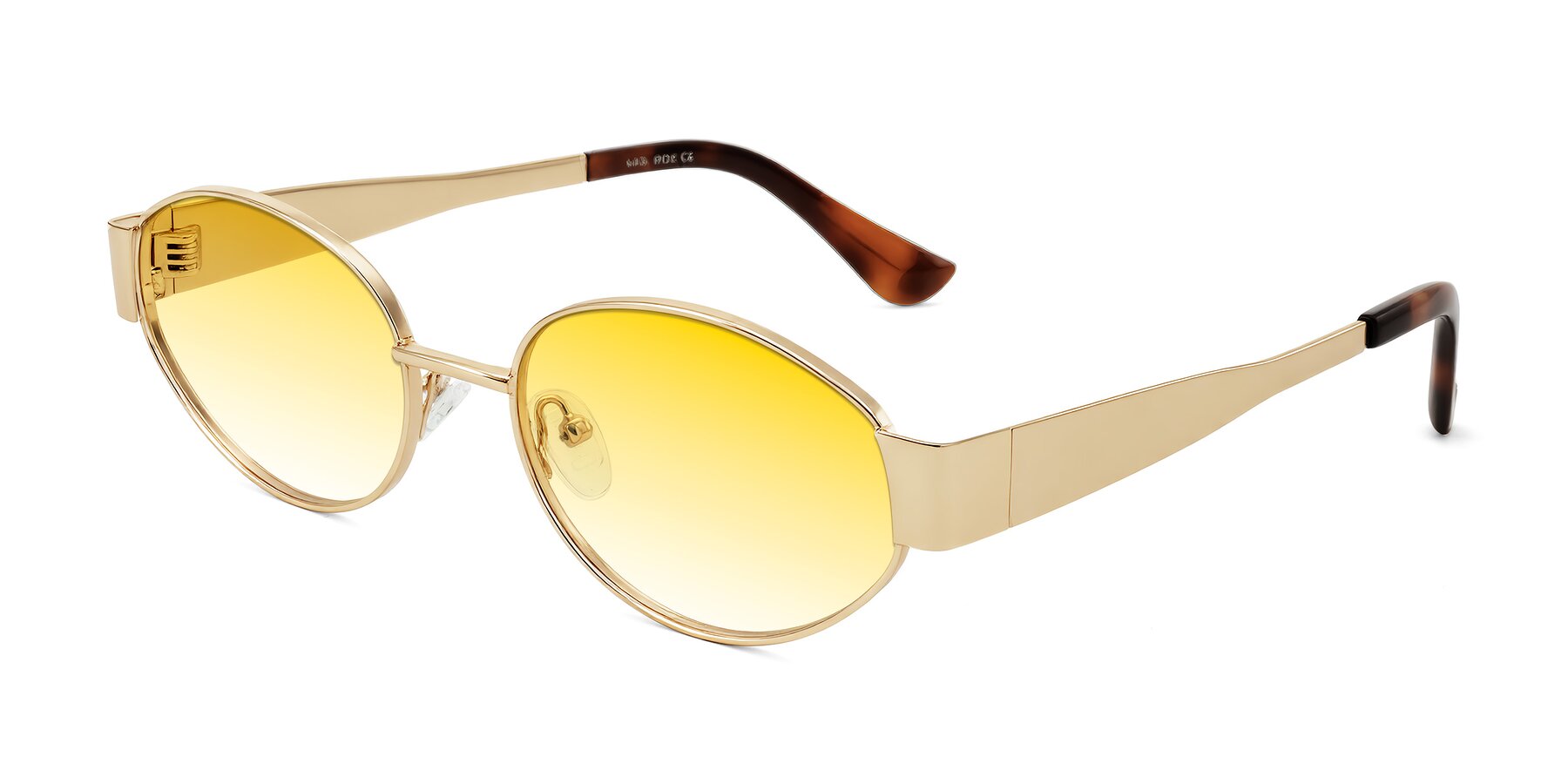 Angle of Kadrid in Gold with Yellow Gradient Lenses