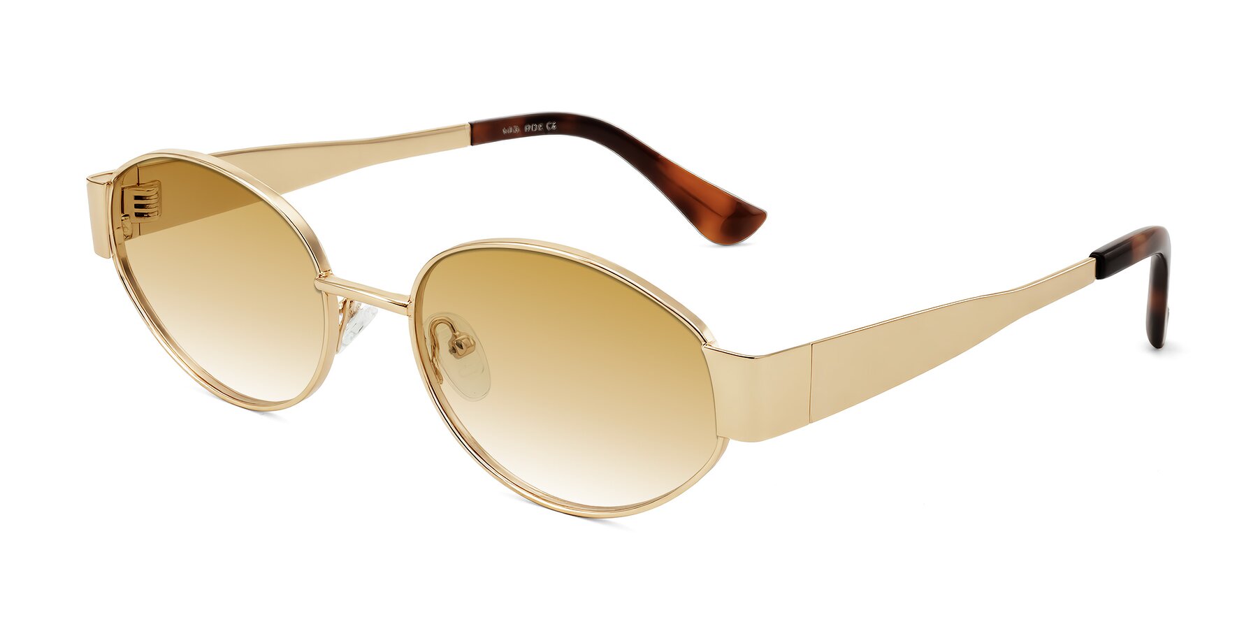 Angle of Kadrid in Gold with Champagne Gradient Lenses