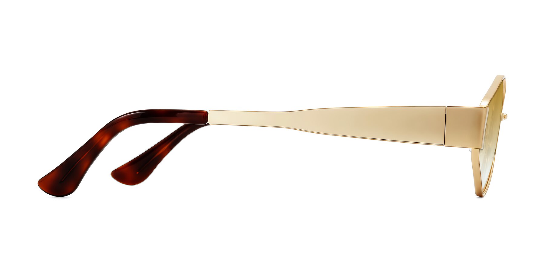 Side of Kadrid in Gold with Champagne Gradient Lenses