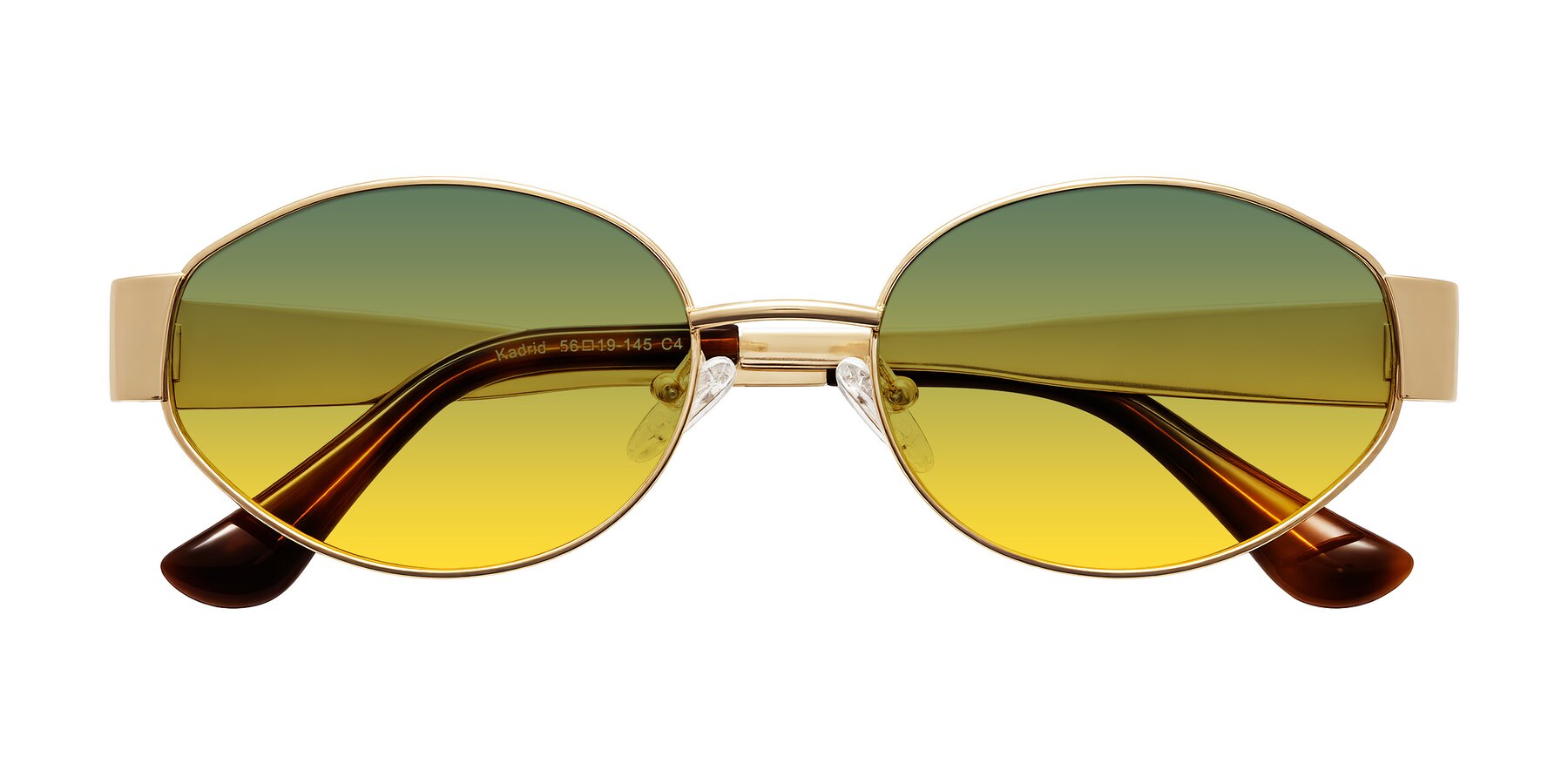 Folded Front of Kadrid in Gold with Green / Yellow Gradient Lenses