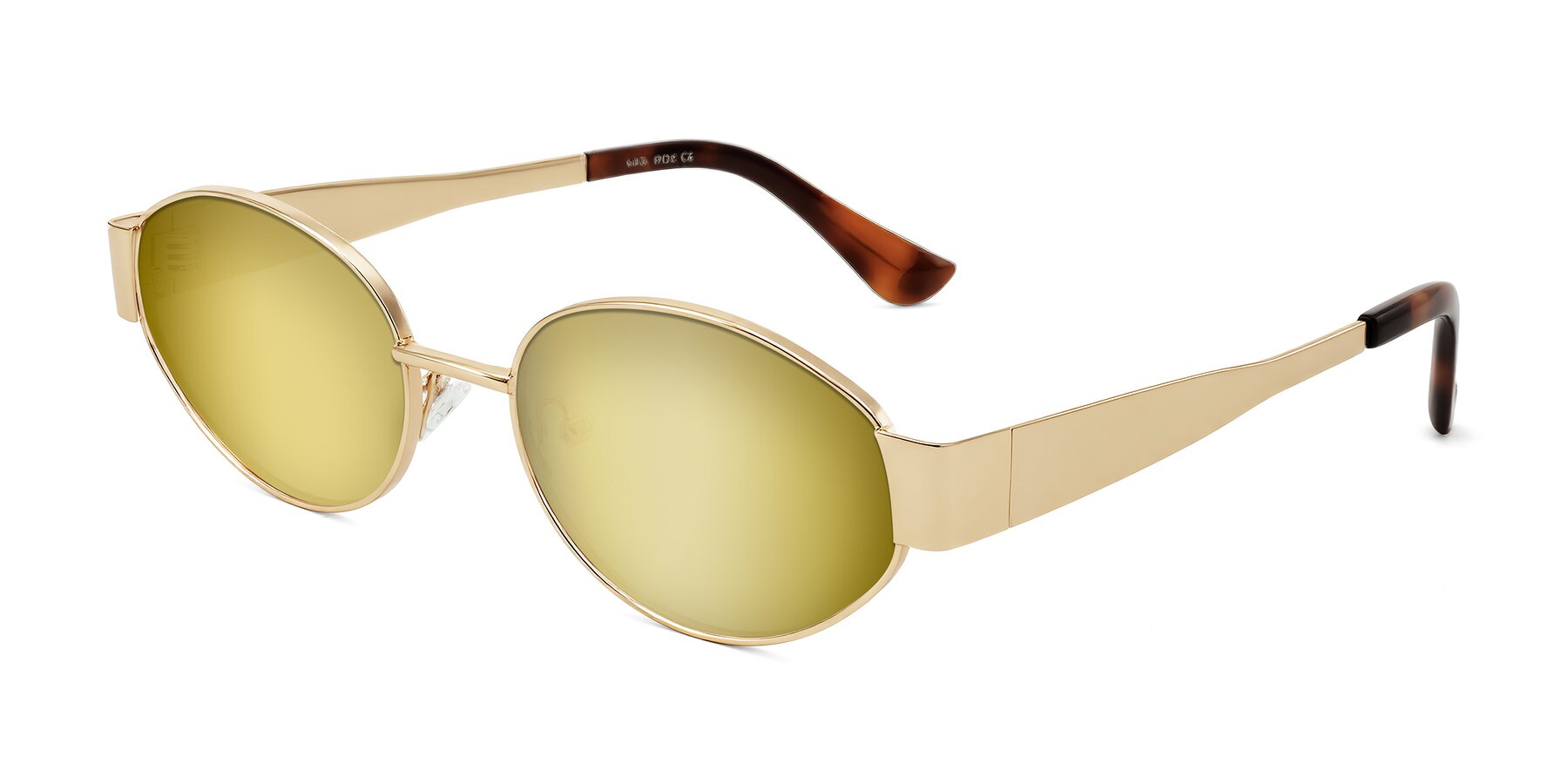 Angle of Kadrid in Gold with Gold Mirrored Lenses