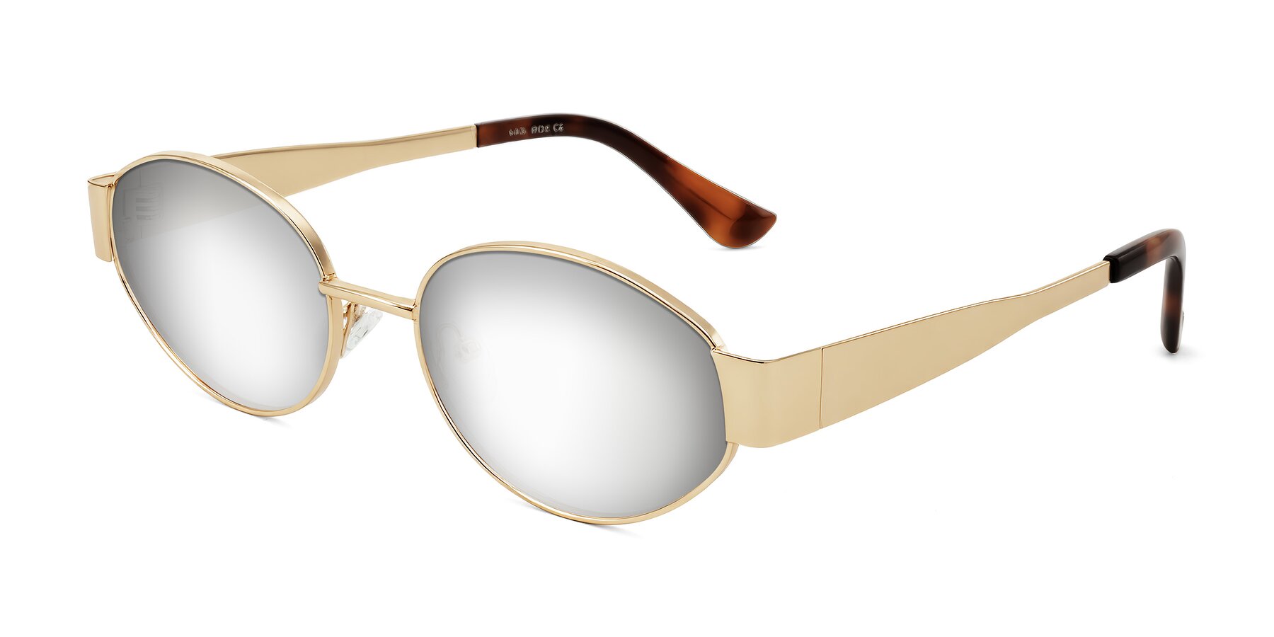 Angle of Kadrid in Gold with Silver Mirrored Lenses