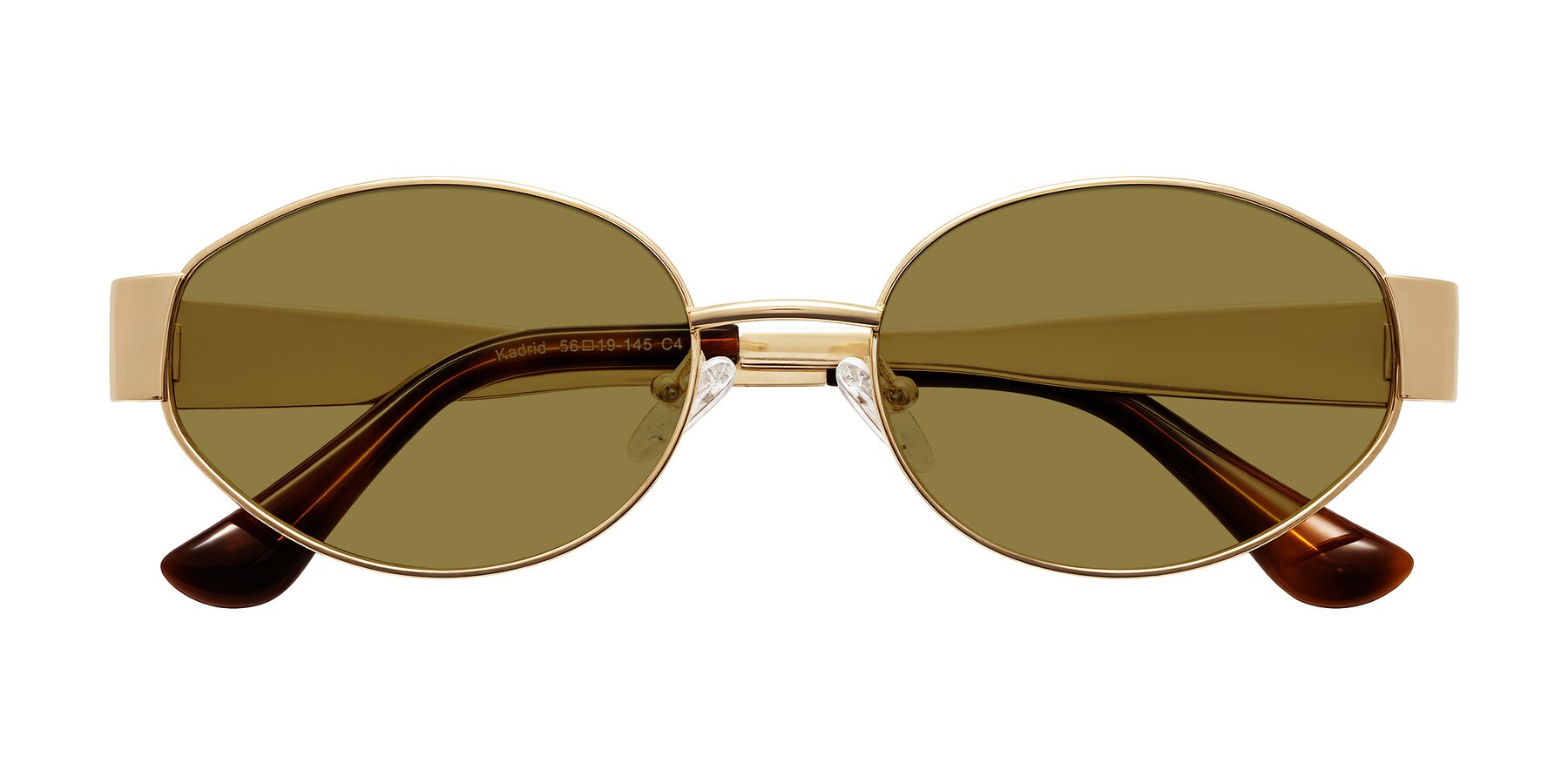 Folded Front of Kadrid in Gold with Brown Polarized Lenses