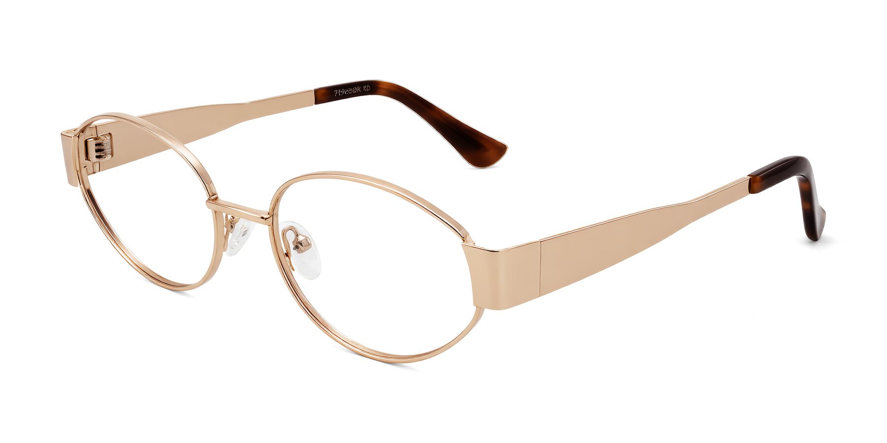 Angle of Kadrid in Rose Gold with Clear Eyeglass Lenses