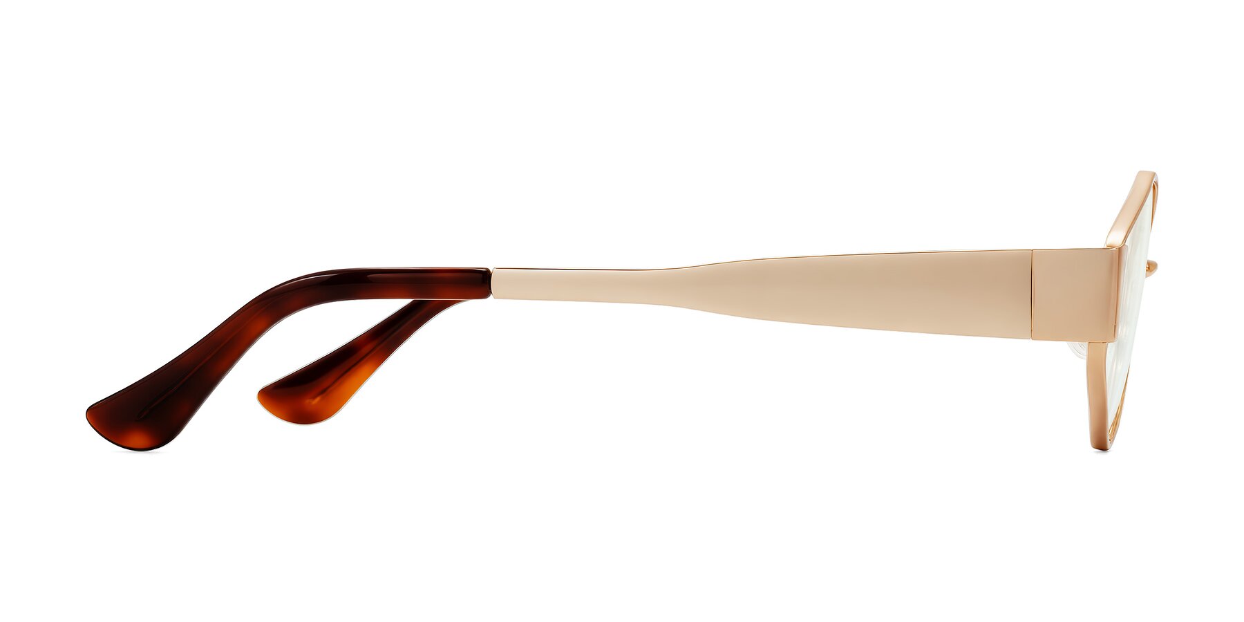 Side of Kadrid in Rose Gold with Clear Eyeglass Lenses