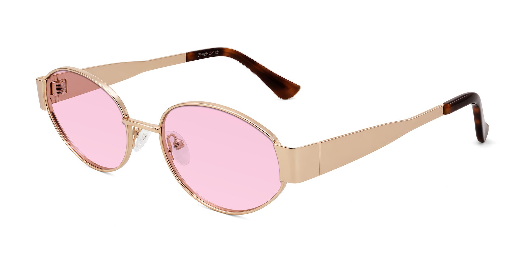 Angle of Kadrid in Rose Gold with Light Pink Tinted Lenses
