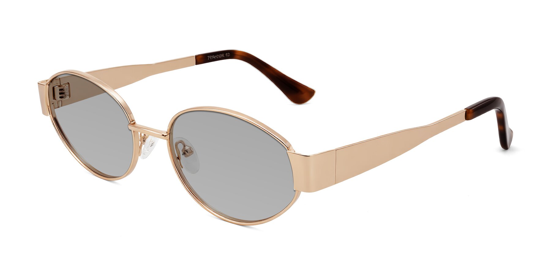 Angle of Kadrid in Rose Gold with Light Gray Tinted Lenses