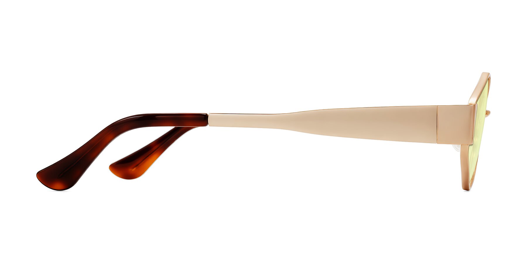 Side of Kadrid in Rose Gold with Light Yellow Tinted Lenses