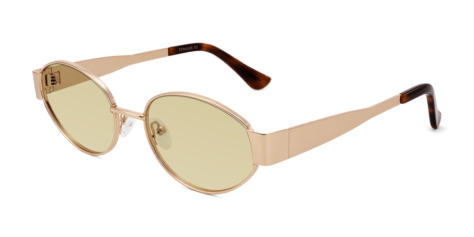 Angle of Kadrid in Rose Gold with Light Champagne Tinted Lenses