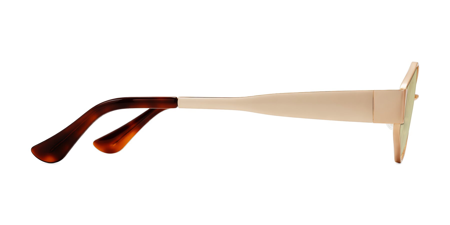 Side of Kadrid in Rose Gold with Light Champagne Tinted Lenses