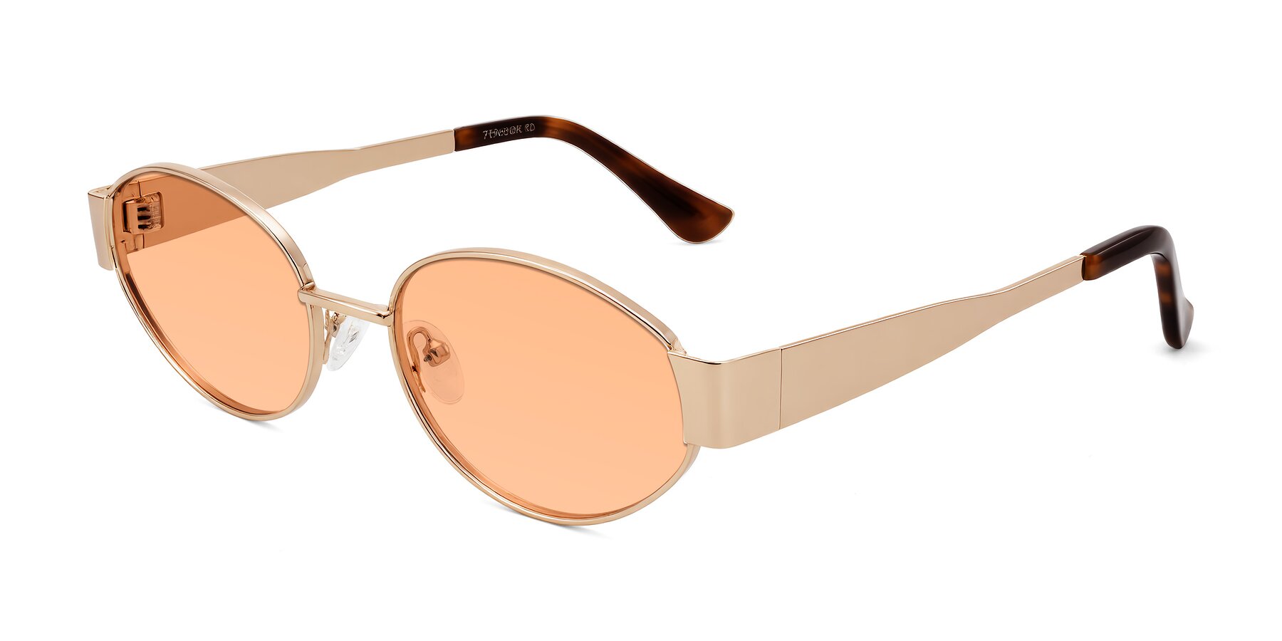 Angle of Kadrid in Rose Gold with Light Orange Tinted Lenses
