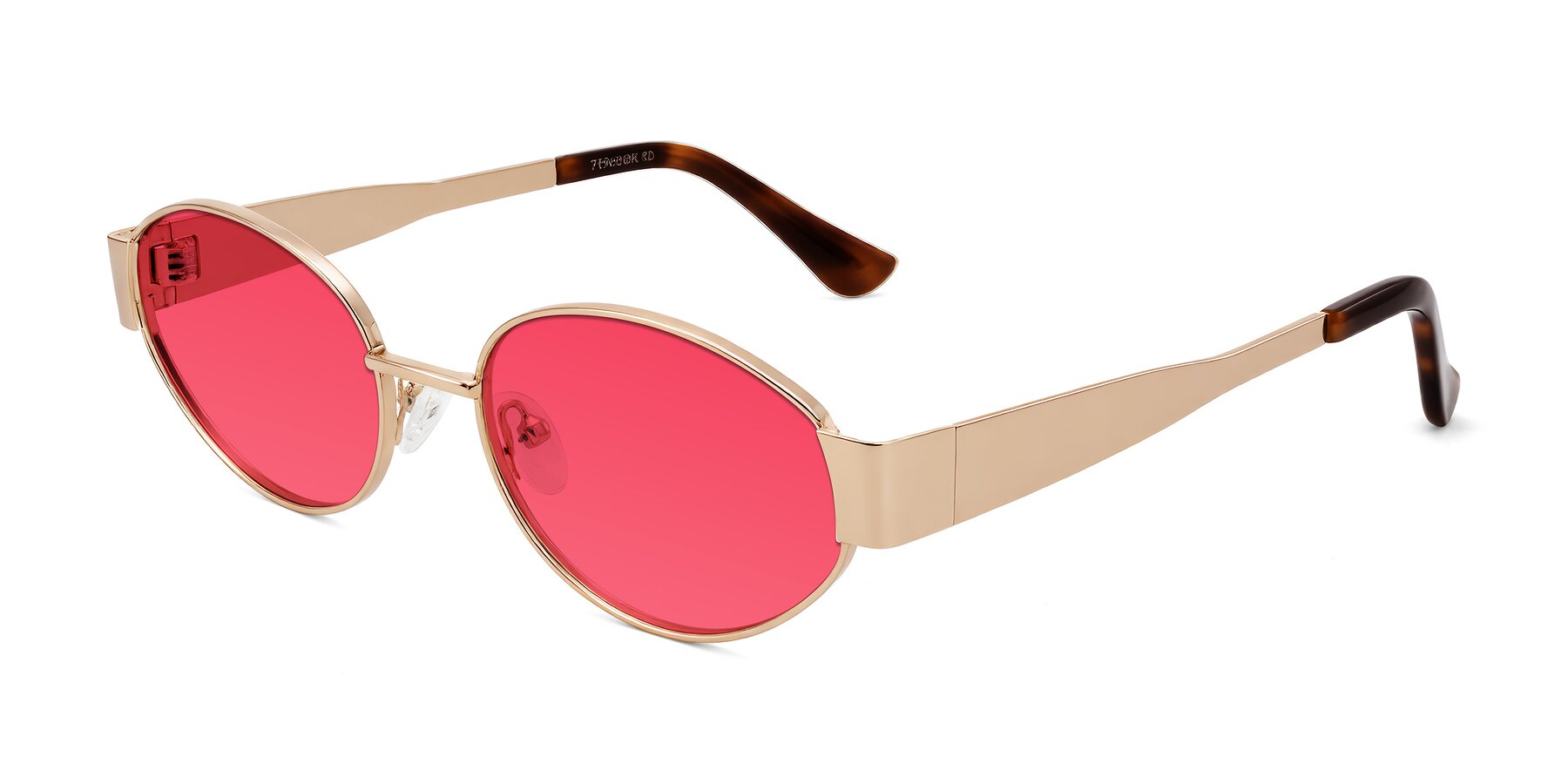 Angle of Kadrid in Rose Gold with Red Tinted Lenses