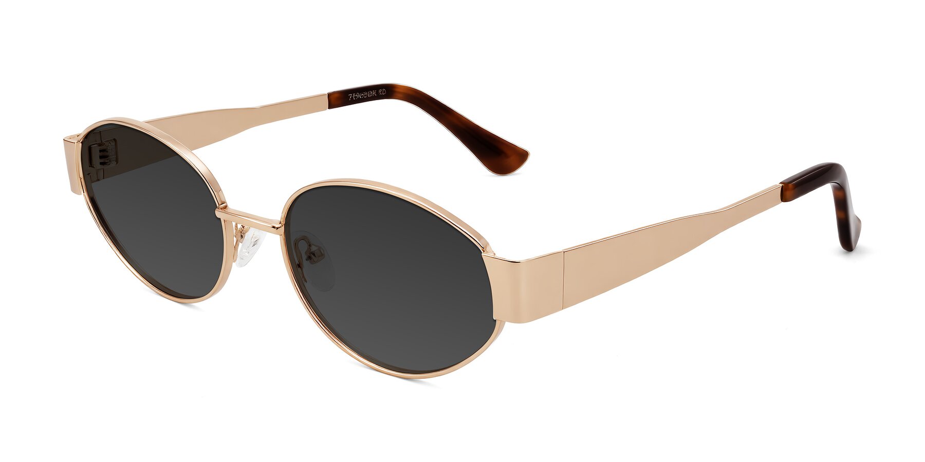 Angle of Kadrid in Rose Gold with Gray Tinted Lenses