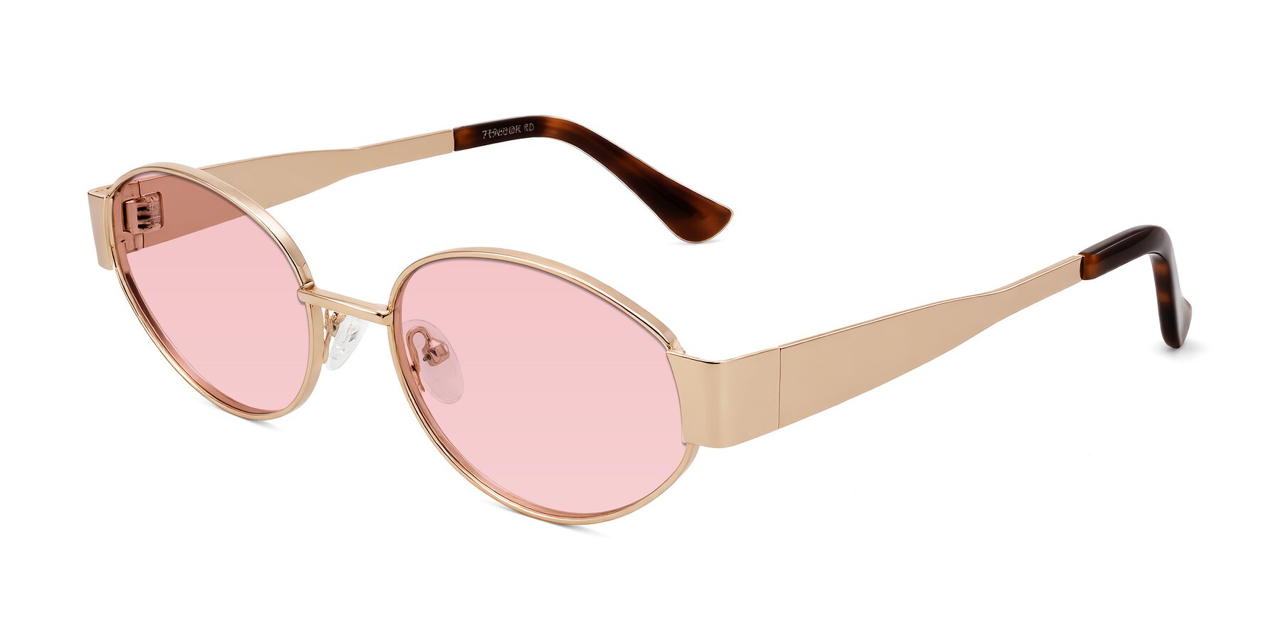 Angle of Kadrid in Rose Gold with Light Garnet Tinted Lenses