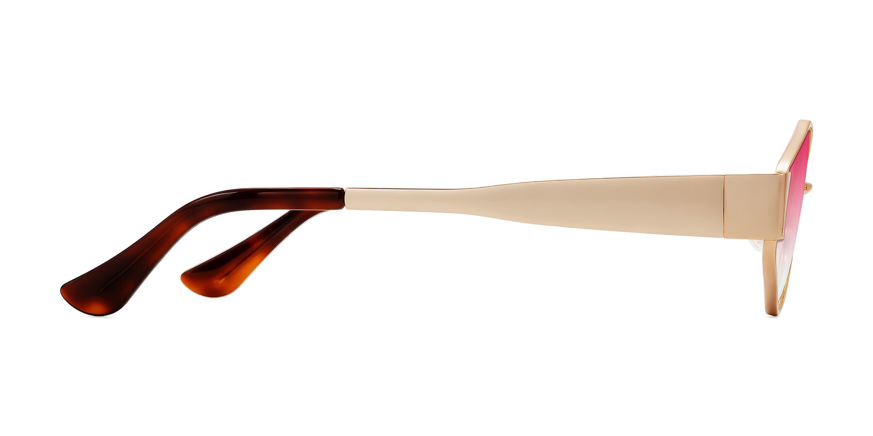 Side of Kadrid in Rose Gold with Pink Gradient Lenses