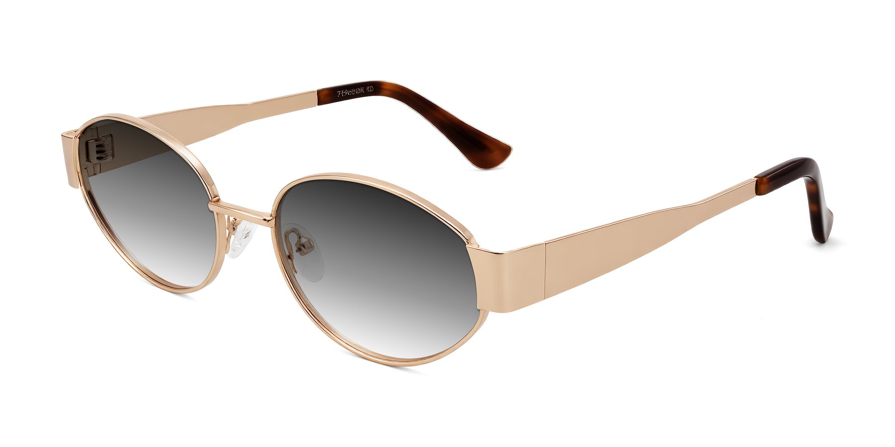 Angle of Kadrid in Rose Gold with Gray Gradient Lenses