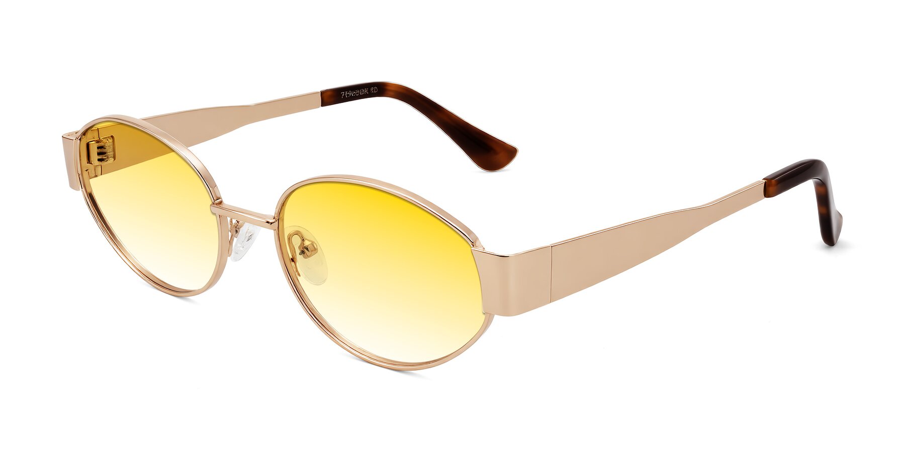 Angle of Kadrid in Rose Gold with Yellow Gradient Lenses