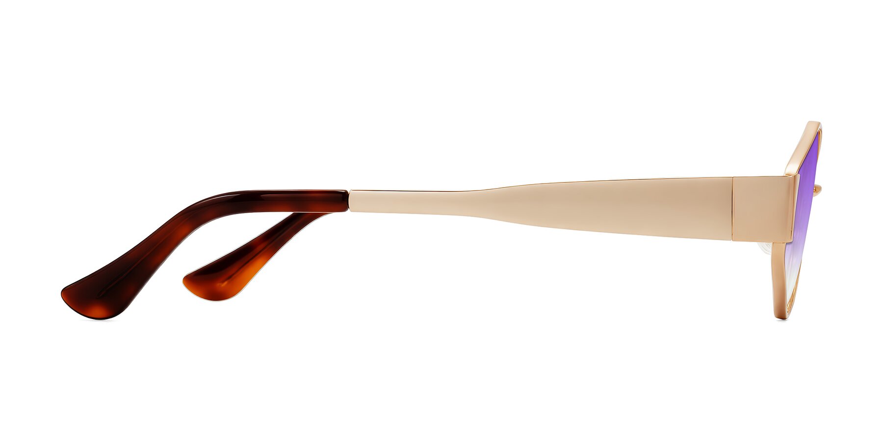 Side of Kadrid in Rose Gold with Purple Gradient Lenses