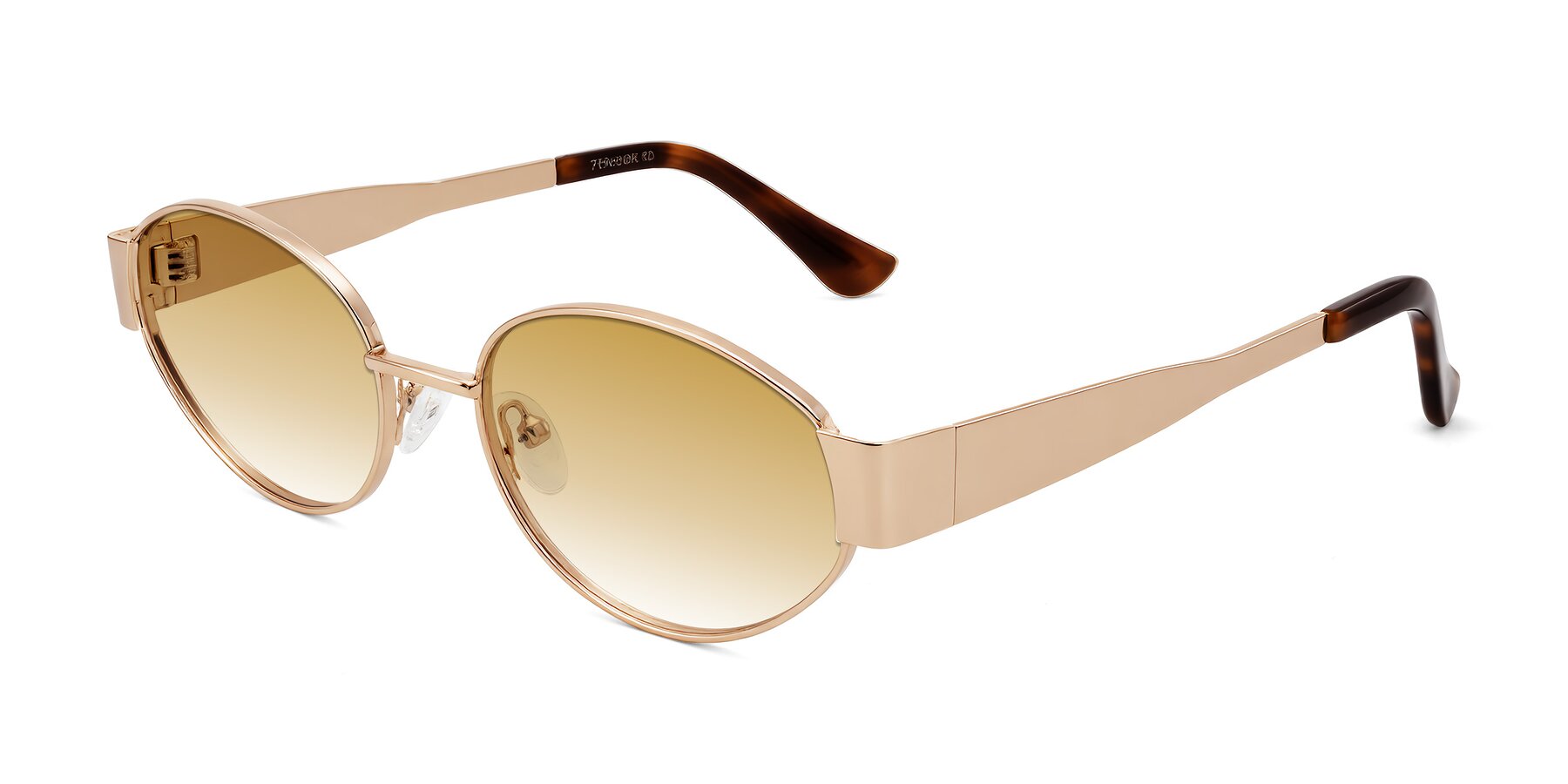Angle of Kadrid in Rose Gold with Champagne Gradient Lenses