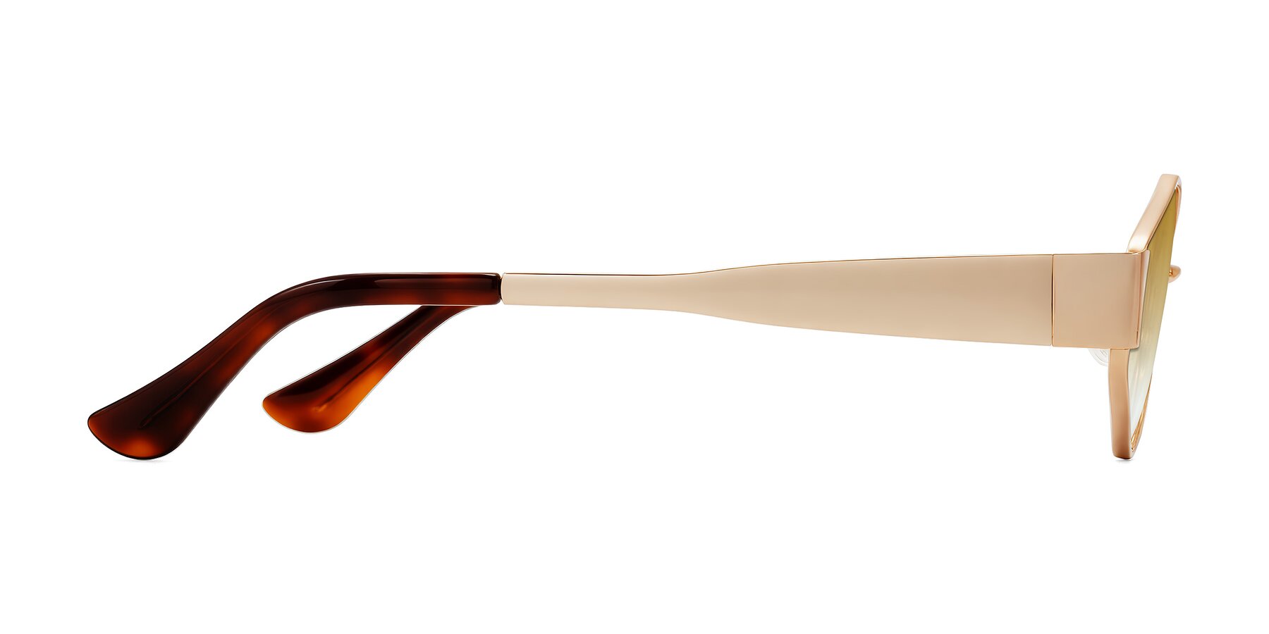 Side of Kadrid in Rose Gold with Champagne Gradient Lenses