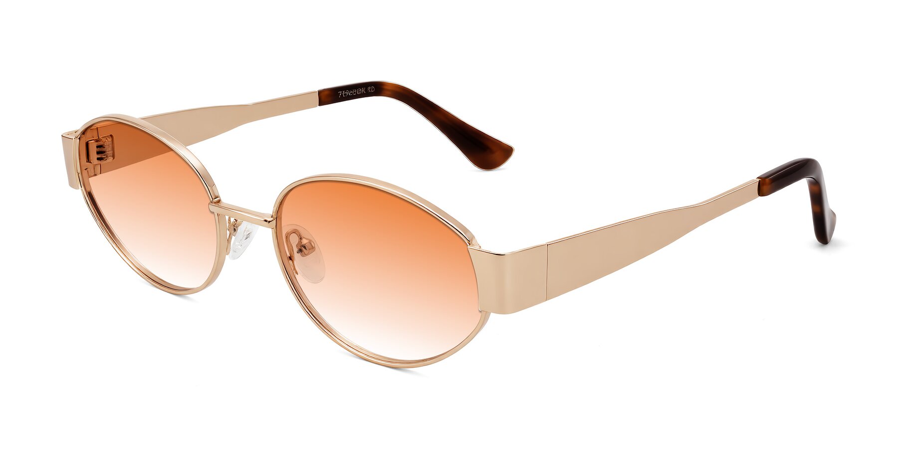 Angle of Kadrid in Rose Gold with Orange Gradient Lenses