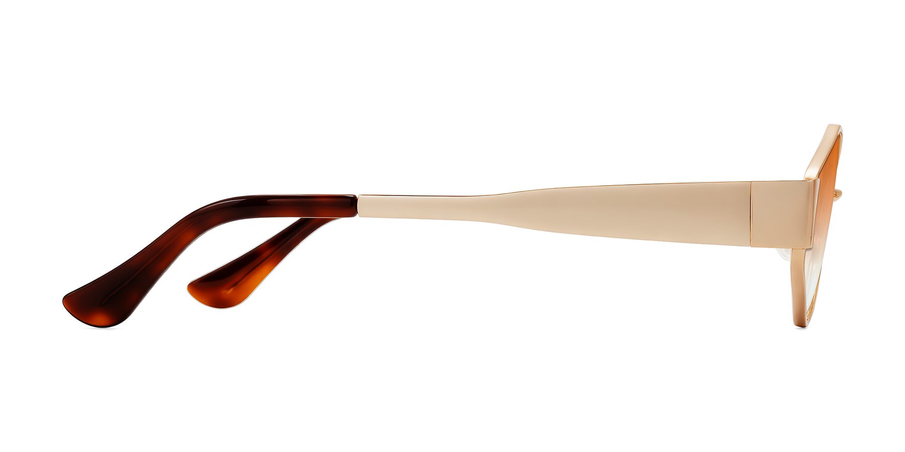 Side of Kadrid in Rose Gold with Orange Gradient Lenses