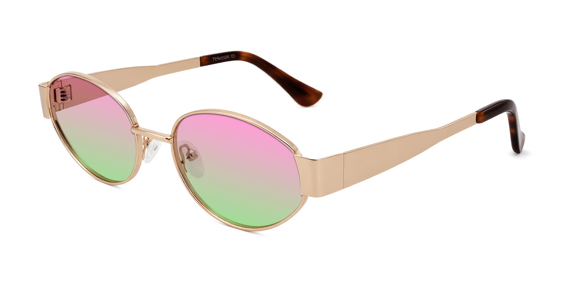 Angle of Kadrid in Rose Gold with Pink / Green Gradient Lenses