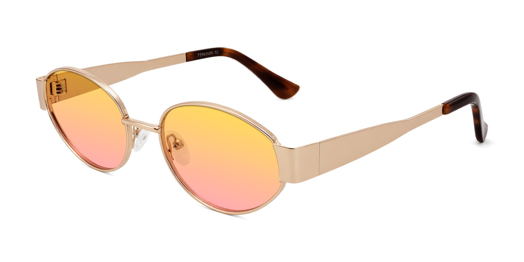Angle of Kadrid in Rose Gold with Yellow / Pink Gradient Lenses