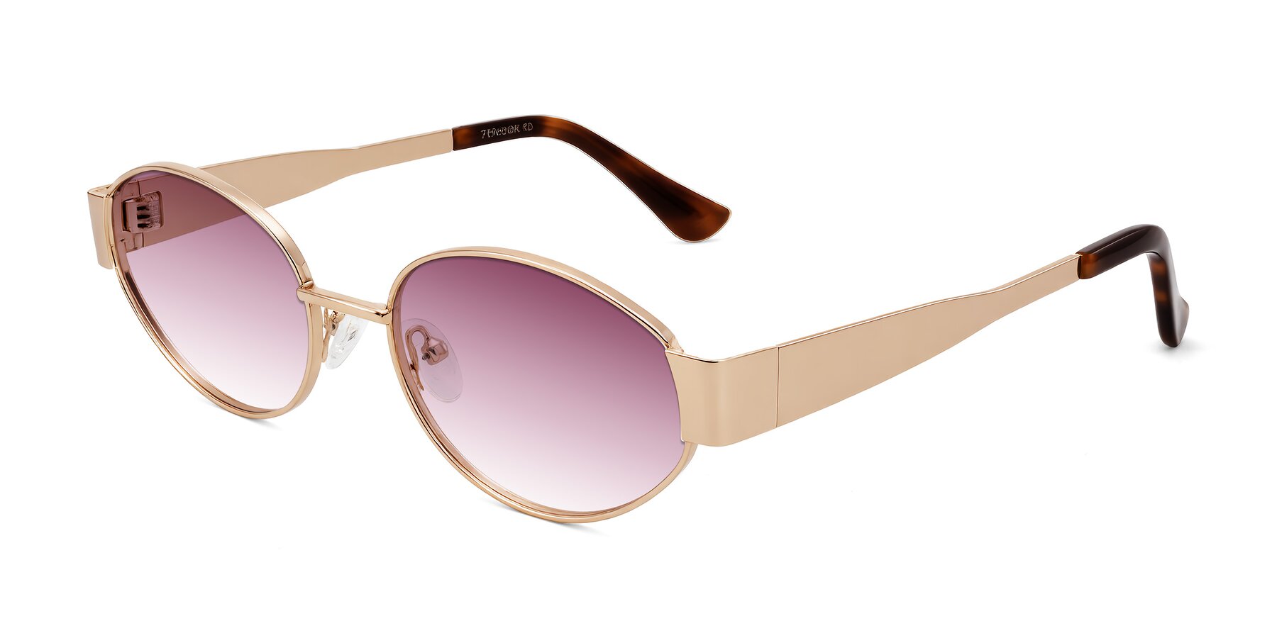 Angle of Kadrid in Rose Gold with Wine Gradient Lenses