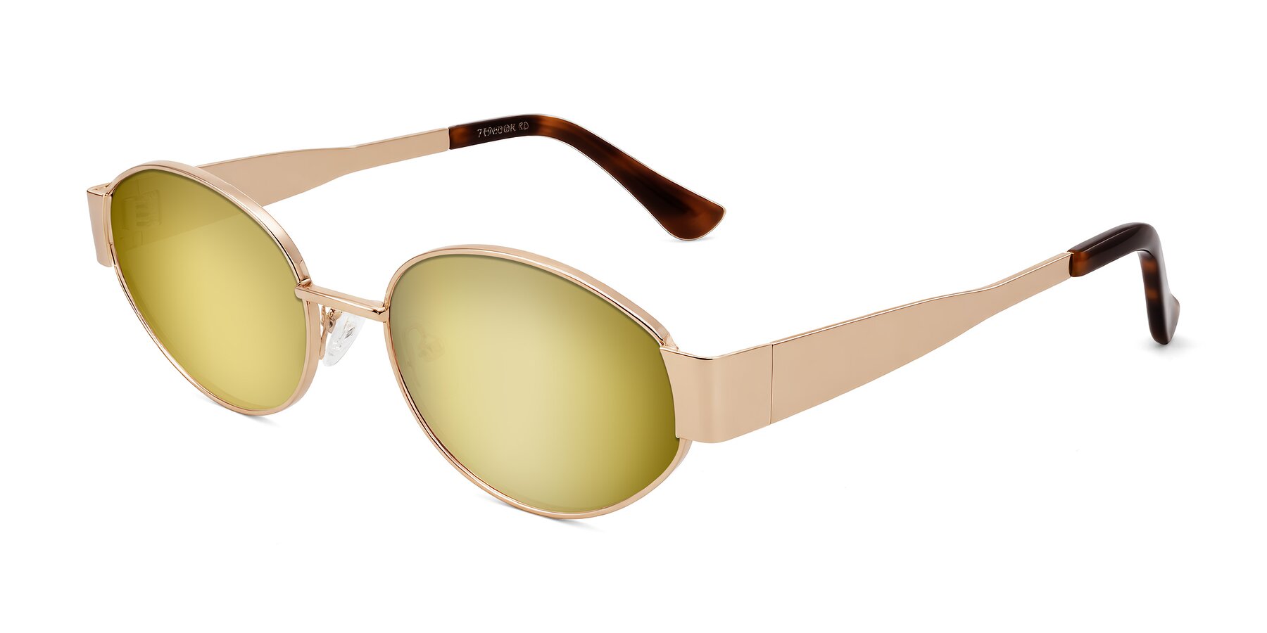 Angle of Kadrid in Rose Gold with Gold Mirrored Lenses