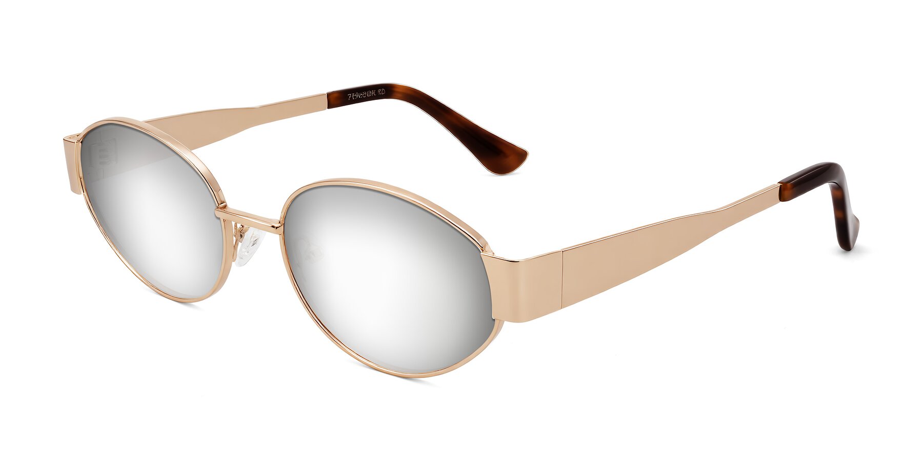 Angle of Kadrid in Rose Gold with Silver Mirrored Lenses