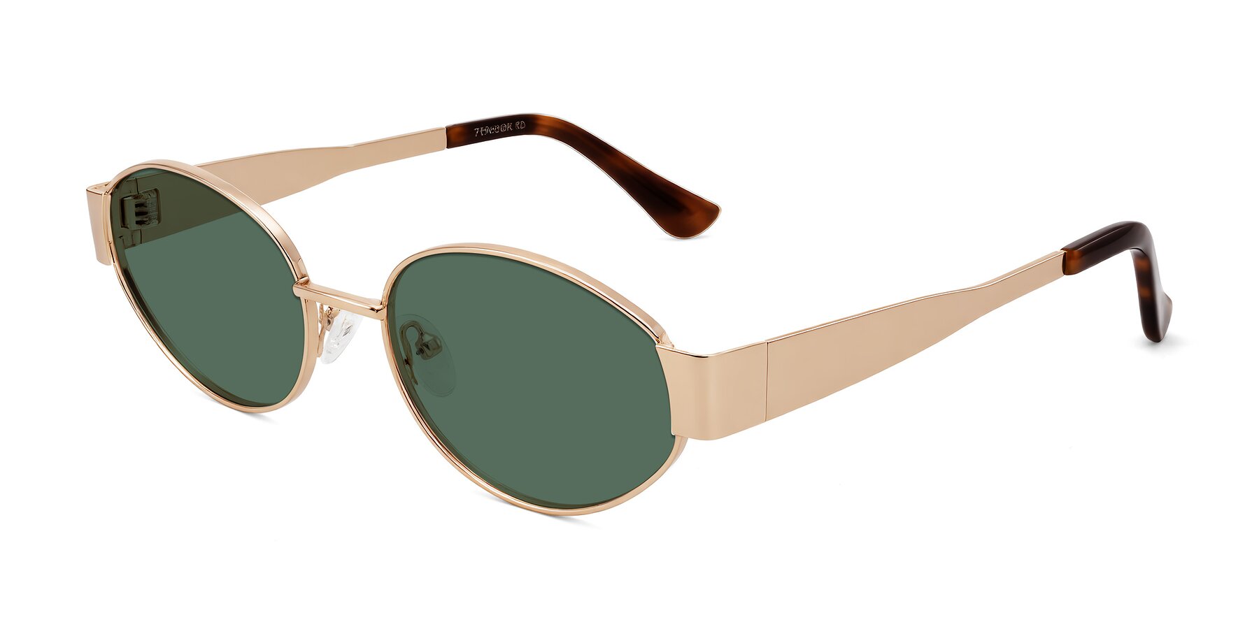 Angle of Kadrid in Rose Gold with Green Polarized Lenses