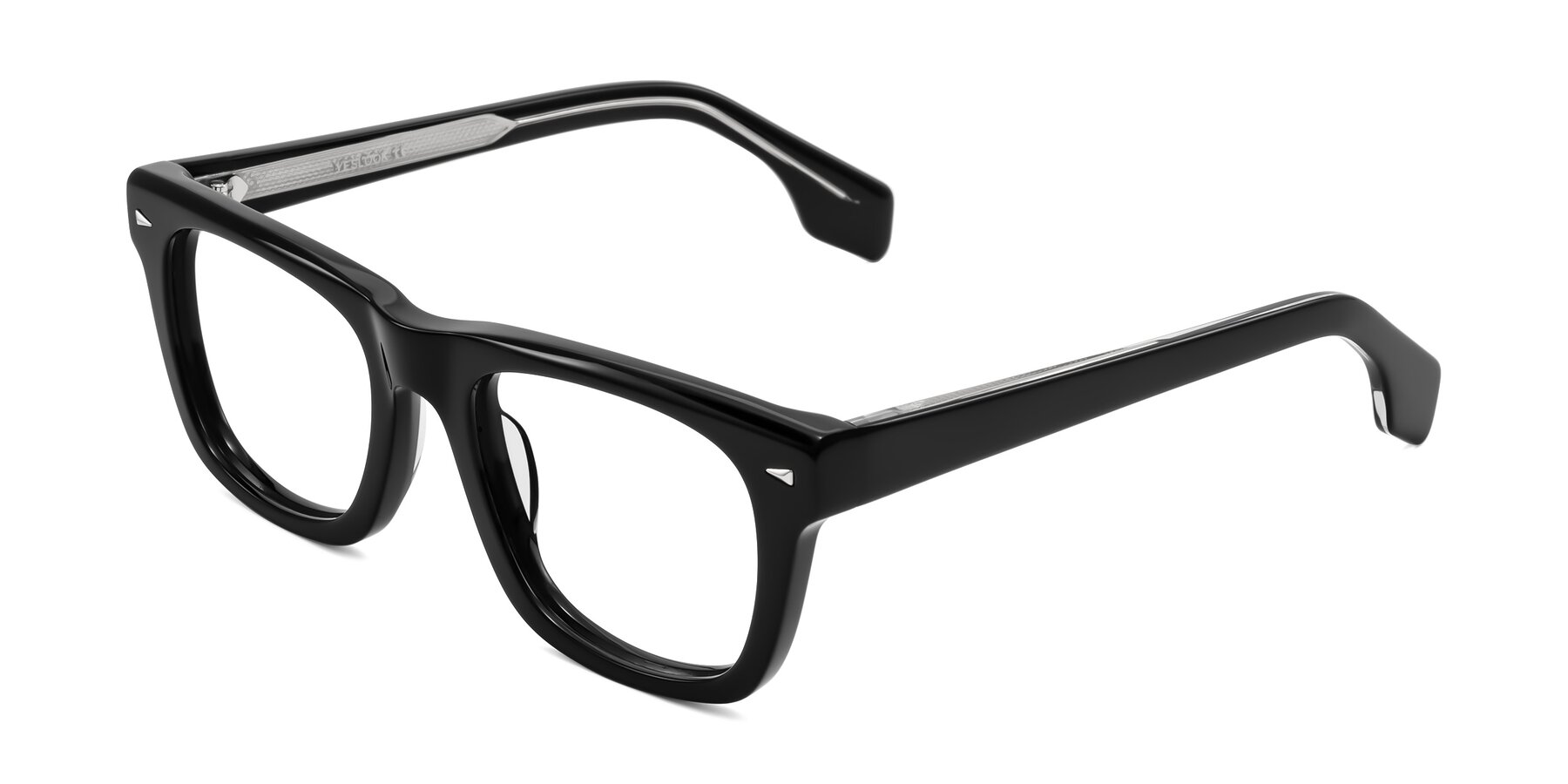 Angle of Nesse in Black with Clear Eyeglass Lenses