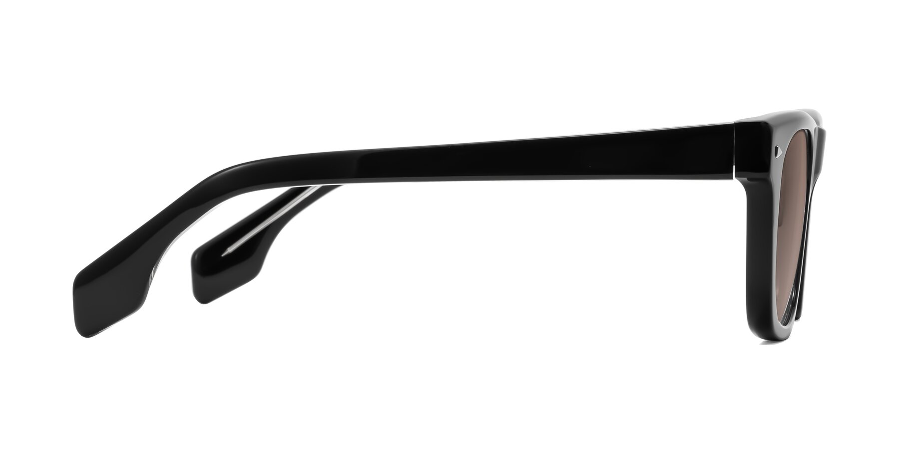 Side of Nesse in Black with Medium Brown Tinted Lenses