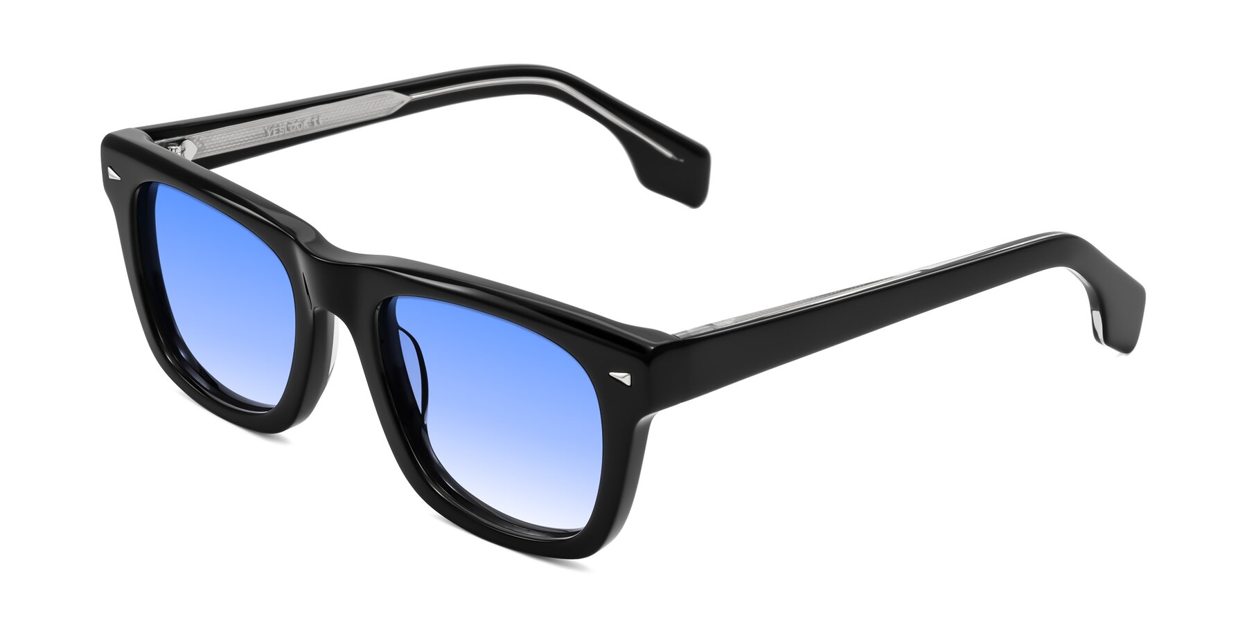 Angle of Nesse in Black with Blue Gradient Lenses