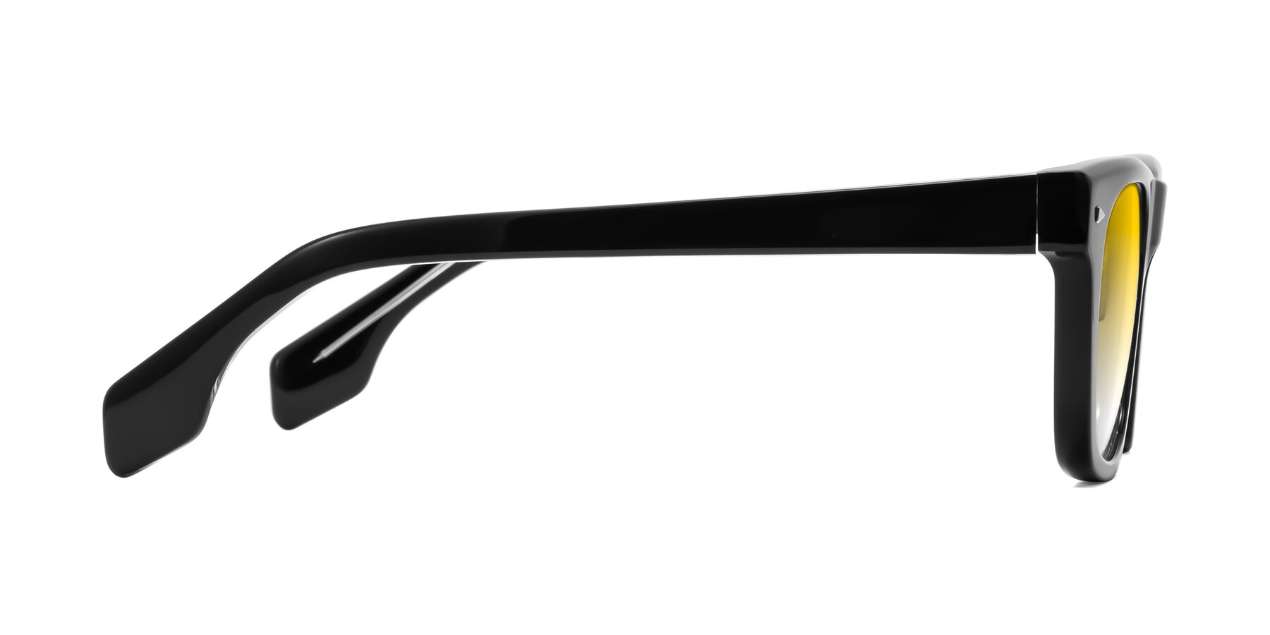Side of Nesse in Black with Yellow Gradient Lenses