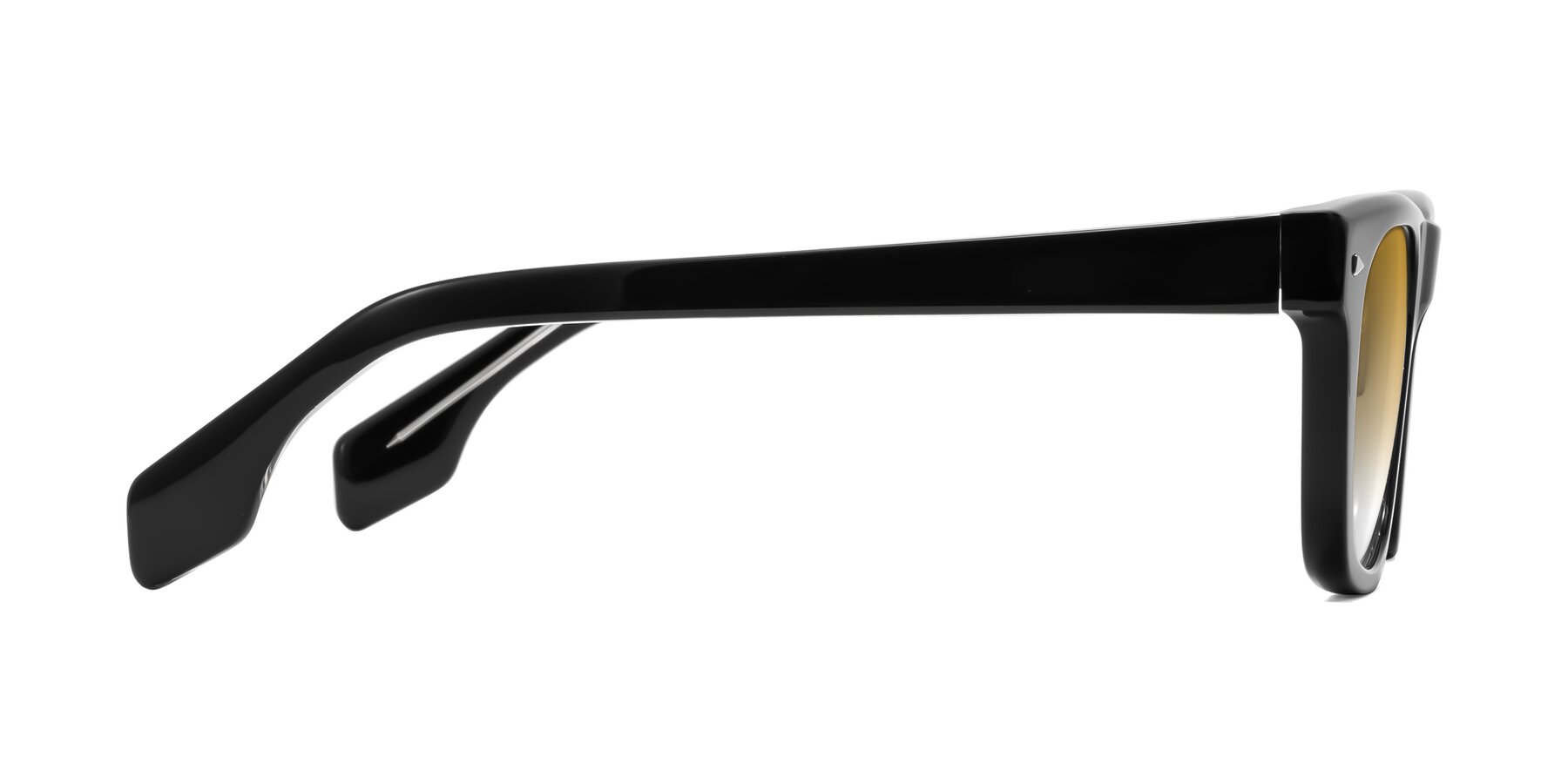 Side of Nesse in Black with Champagne Gradient Lenses