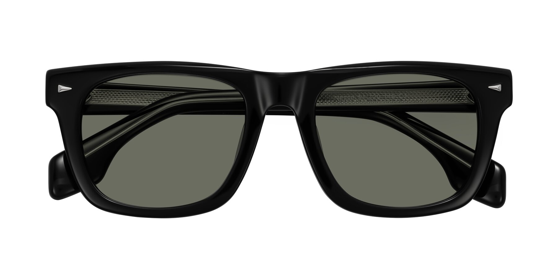 Folded Front of Nesse in Black with Gray Polarized Lenses
