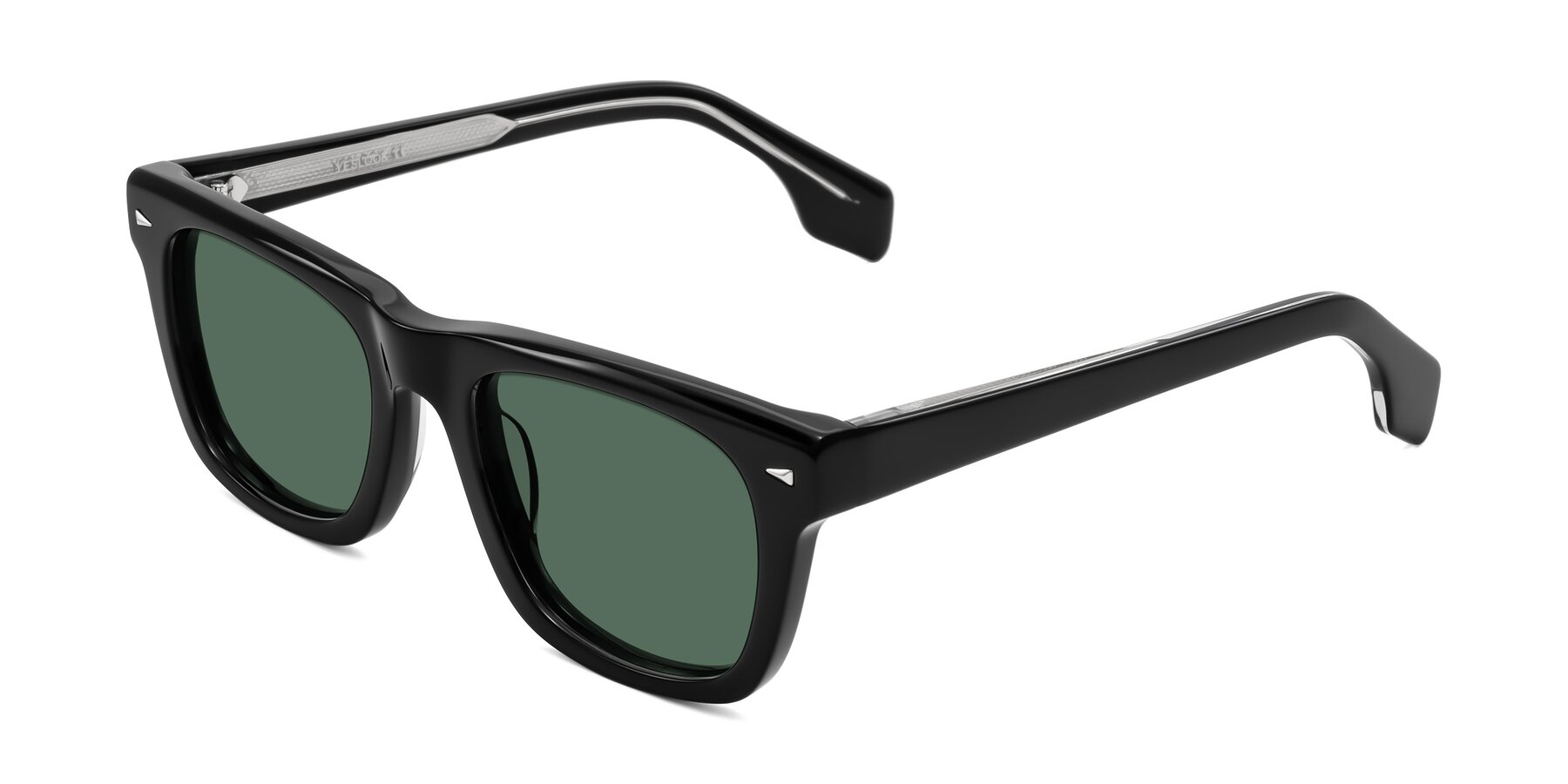 Angle of Nesse in Black with Green Polarized Lenses