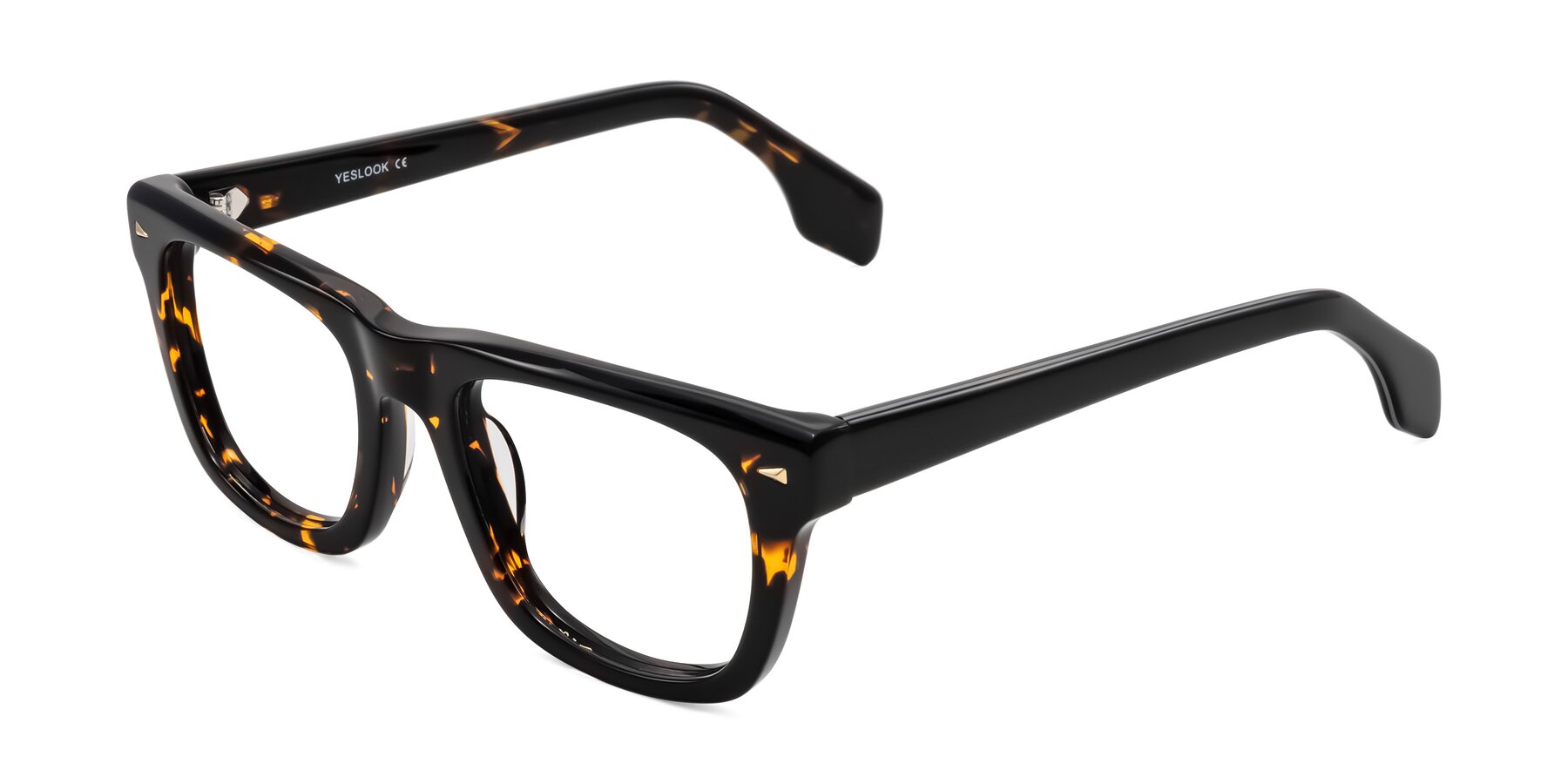 Angle of Nesse in Tortoise with Clear Eyeglass Lenses