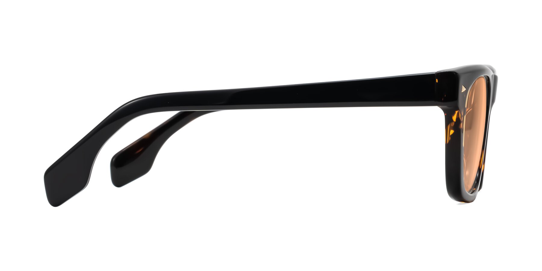 Side of Nesse in Tortoise with Light Orange Tinted Lenses